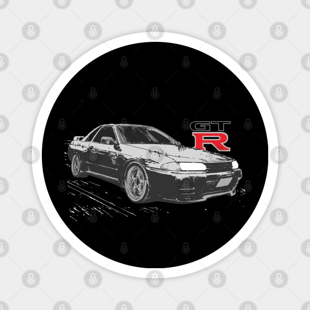 intial d r32 nightkids gtr skyline vspec Magnet by cowtown_cowboy